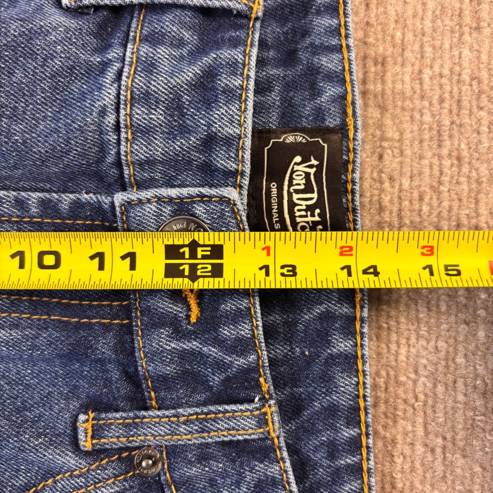 Von Dutch Originals Baggy Wide Leg Jeans Mens 32 Medium Wash Blue Denim NWT - Picture 6 of 8